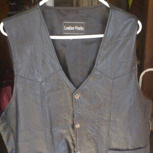 Leather Works Mens Leather Vest